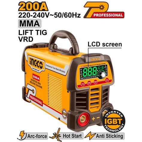 Inverter MMA TIG Lift Welding Machine 200A Ingco Tools South Africa