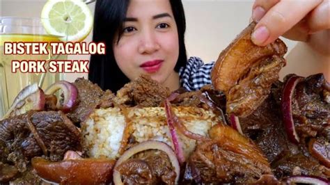 Bistek Tagalog Pork Steak Mukbang With Recipe Filipino Foods