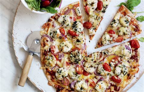 Prawn Tomato And Basil Pizza Healthy Food Guide