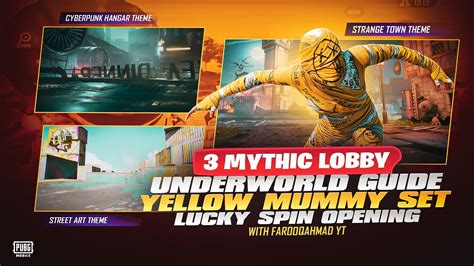 3 Mythic Lobby Yellow Mummy Set Lucky Spin Opening PUBG MOBILE