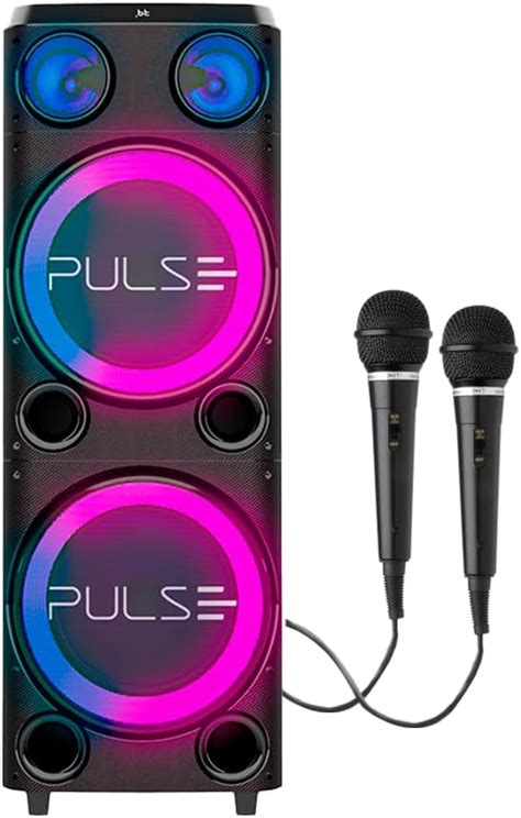 Caixa De Som Torre Double Pulse Sp Led Bluetooth W Mic