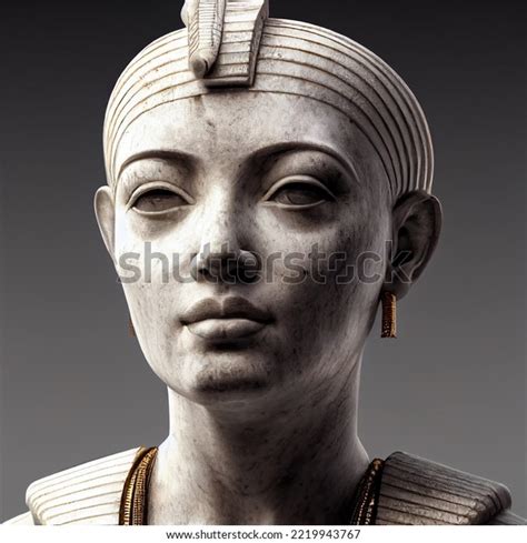 3d Illustration Statue Female Pharaoh Queen Stock Illustration ...