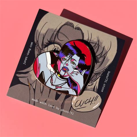 Vampire Girl Enamel Pin Kuru731