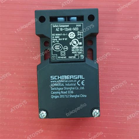 Jual Safety Switch Schmersal Az16 12zvrk M20 Kota Surabaya Atosys