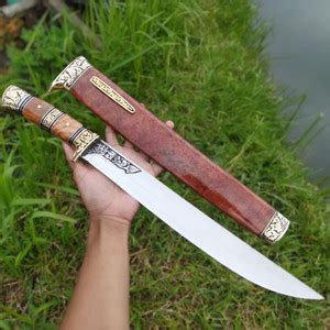 Jual Golok Pisau Sembelih Super Tajam Baja Bohler K Full Burl