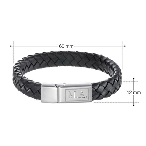 Lederarmband mit Gravur für Herren Initialen Männeramband graviert