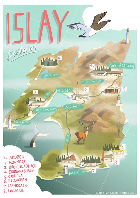 Islay Whisky Map On Behance