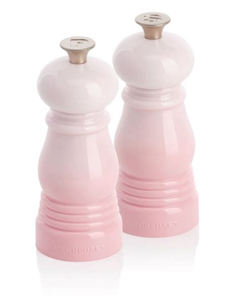 Le Creuset Mini Salt And Pepper Mill Shell Pink 11 Cm Free Shipping