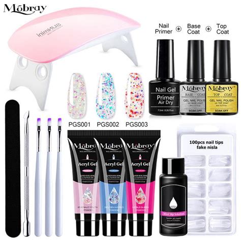 Buy Polygels Kit All For Manicure Gel Nail Extension Set Slip Solution