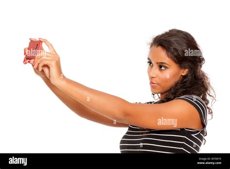 Taking Selfies Smartphone Cut Out Stock Images And Pictures Alamy