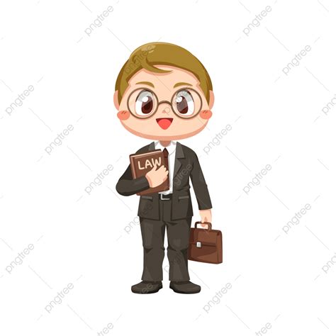 Judges Team In Cartoon Character Vector Lawyer Court Gavel Png And