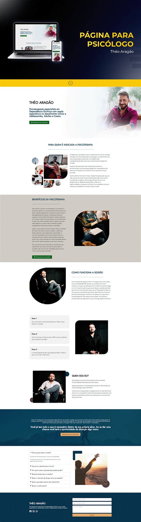 Landing page para psicólogo on Behance