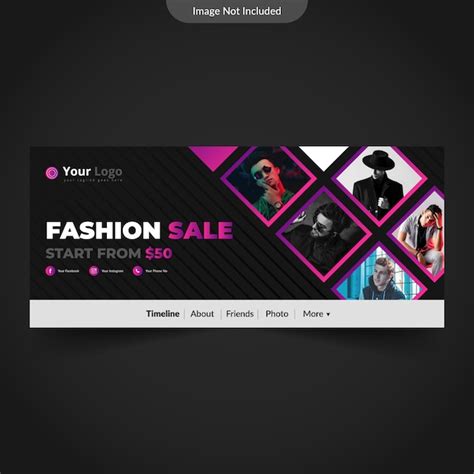 Premium Vector Fashion Or Photography Facebook Timeline Cover Template