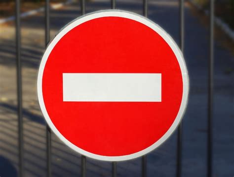 Premium Photo Red No Entry Traffic Sign