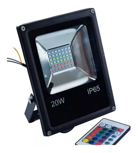 Reflector Led Rgb 20w Exterior 16 Colores Control Remoto MercadoLibre