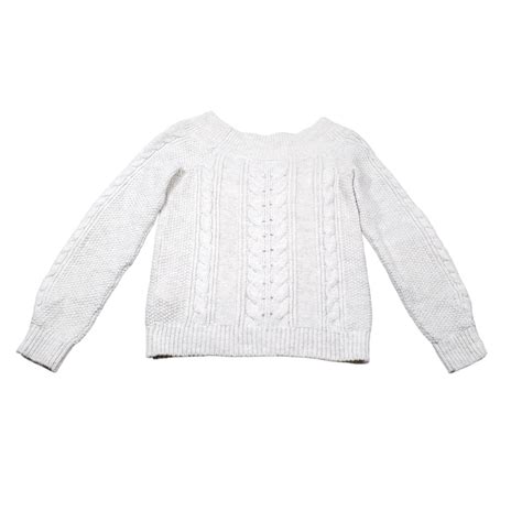 Abercrombie And Fitch Off Shoulder Cable Chunky Knit Depop