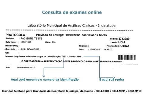 Saúde Resultados De Exames Laboratoriais Informações