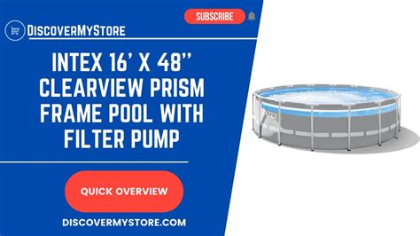 Intex 16 X 48 Clearview Prism Frame Pool With Filter Pump YouTube