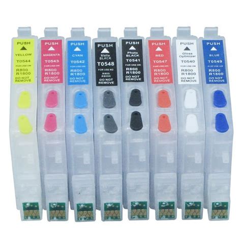 Empty Refillable Ink Cartridge For EPSON Stylus Photo R800 R1800