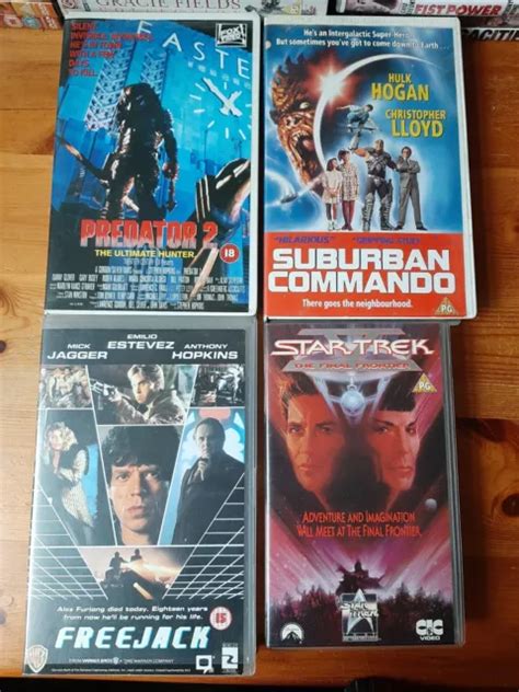 4 X Sci-Fi Classics PAL VHS Video Tapes Predator 2 Suburban Commando ...