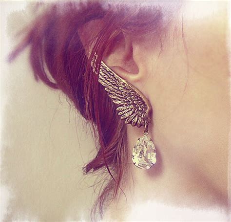 Luxury Angel Wings Crystal Tassel Earrings on Luulla