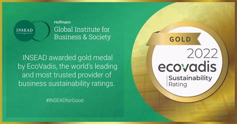 Inseads Ecovadis Gold Medal Recognition For Walking The Talk On