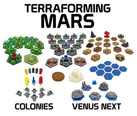 Terraforming Mars 3d Printed Upgrade Kit 83 Pieces Board Game Atlas