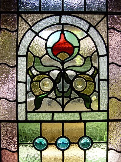 Federation Stained Glass Front Entry Set Peppermint Grove Tradition