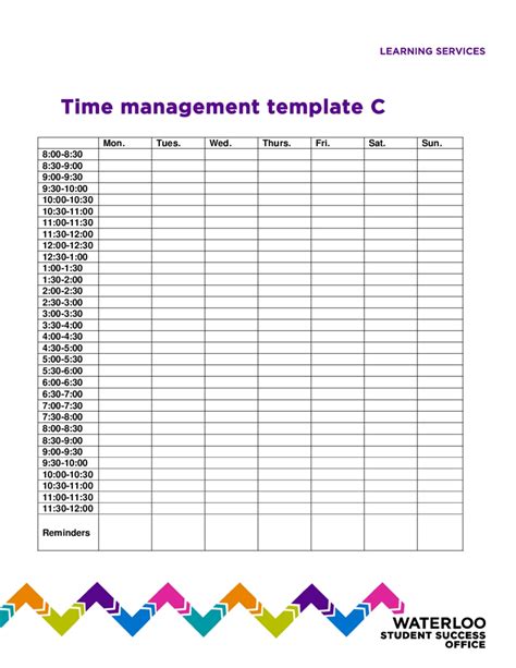 Time Management Charts Templates Timeline Spreadshee Time Management