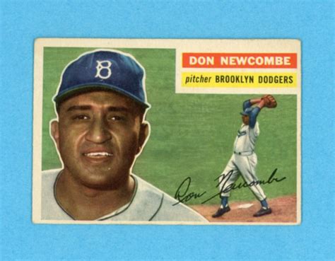 1956 Topps 235 Don Newcombe Brooklyn Dodgers Baseball Card Vg Ex Ap