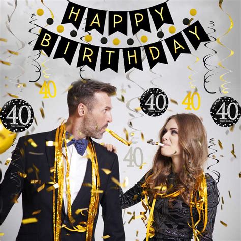 Buy 40th Birthday Decorations Kit For Men And Women 40 Years Old Party