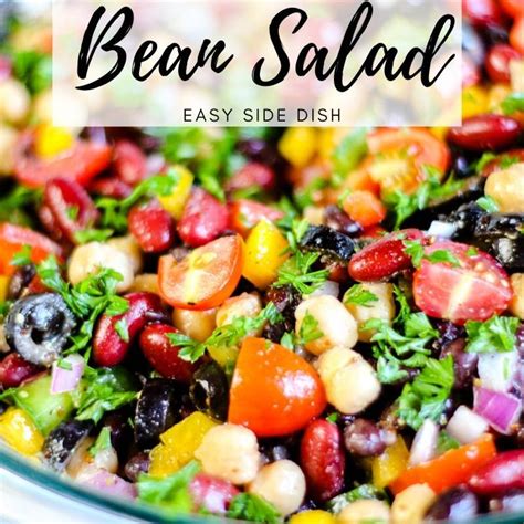 The Best Colorful Rainbow Bean Salad Recipe Recipe Bean Salad