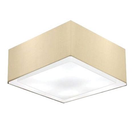 Plafon Quadrado Duplo Vivare Md 3039 Cúpula Em Tecido 25x50x50cm