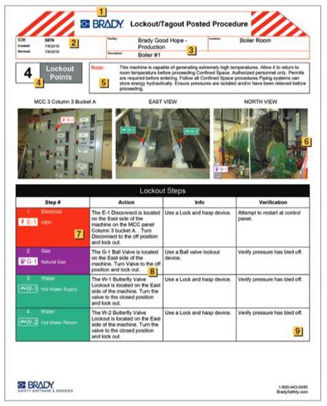 Equipment Specific Lockout Tagout Procedure Example BRADY