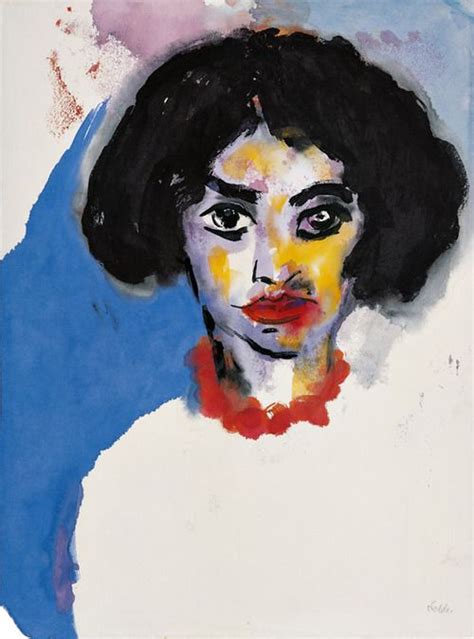 Emil Nolde German Danish 1867 1956 Mrs T With Red Chain Frau T