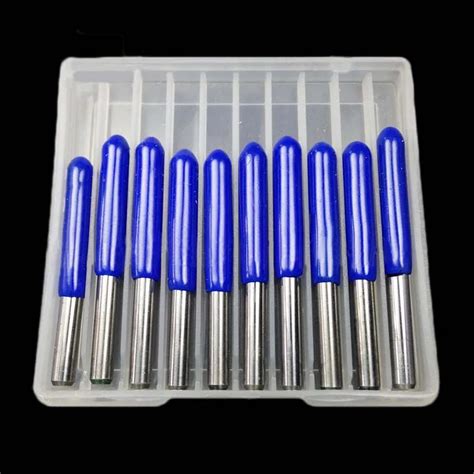 20pcs PCB Engraving Bits Carbide End Mill 3 175mm CNC Router Bits 10 15