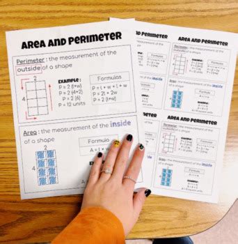 Area And Perimeter Poster Printable And Reference Cheat Sheet By