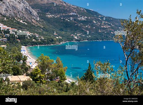 Barbati bay at Corfu island in Greece Stock Photo - Alamy