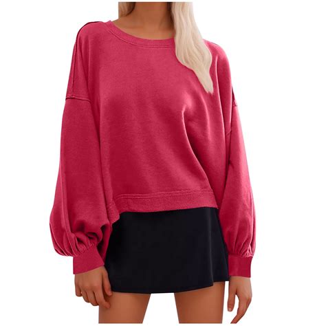 RYDCOT Women S Oversized Sweatshirt Crewneck Long Sleeve Casual Loose