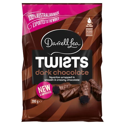 Twists Dark Chocolate Liquorice G Darrell Lea