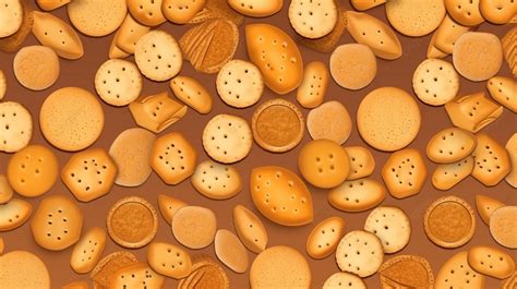 Fondo Patrón De Textura Vectorial Transparente De Galletas Y Galletas