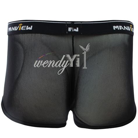 Men S Sexy See Through Boxer Briefs Sheer Mesh Pouch Underwears Lingerie Pants EBay Australia
