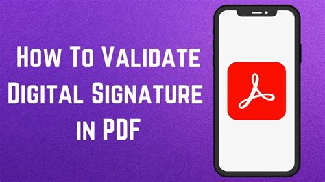 How To Validate Digital Signature In Pdf Signature Not Verified Youtube