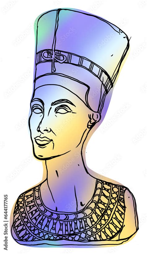 Ilustraci√≥n De Nefertiti Ilustraci√≥n Ecl√©ctica Moderna Y Contempor