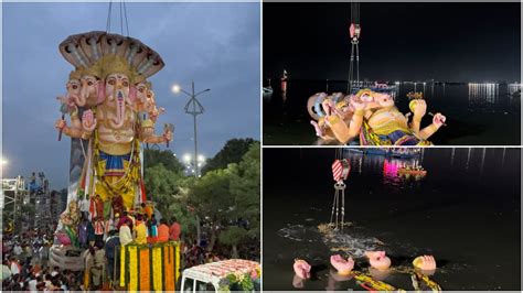 Khairatabad Ganesh Nimajjanam 2022 Indias Biggest Ganesh Visarjan At