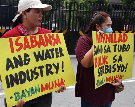 Protest Held In Maynilad Office Over Water Service Interruption The