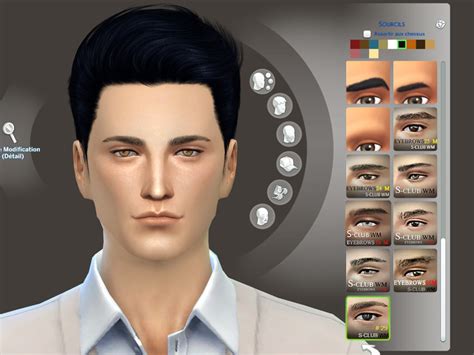 Sims 4 Ccs The Best Eyebrow For Men By S Club