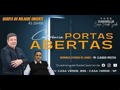 DEUS MOSTRA O CAMINHO VOCÊ ESCOLHE A PORTA PR CLAUDIO QUARTA 20h