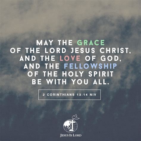 Verse Of The Day May The Grace Of The Lord Jesus Christ And The Love Of God And The Fellowship