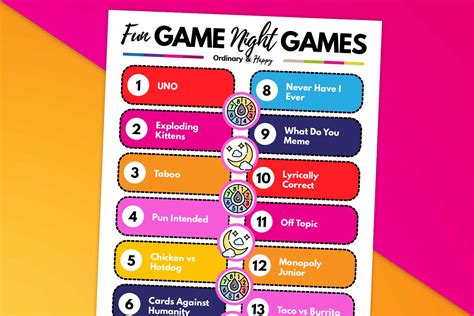 27 Game Night Games for an Evening of Thrills and Fun - Ordinary and Happy